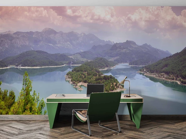 Burdur Karacaören Gölü Manzaralı Duvar Kağıdı - Resim 4