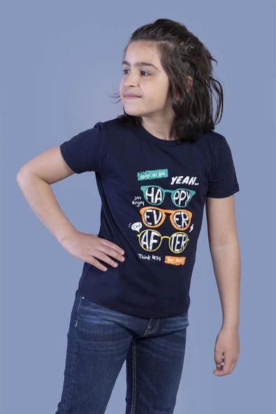 Toontoy Erkek Çocuk Gözlük Baskılı Tişört - 6