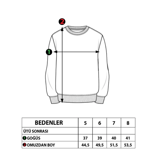 Toontoy Erkek Çocuk  Tazz Baskılı Sweatshirt - Resim 10