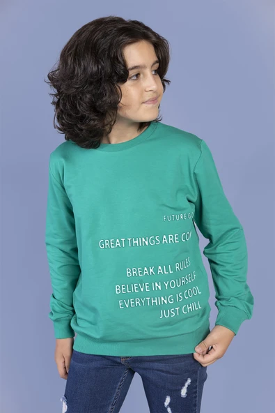 Toontoy Erkek Çocuk Kabartma Baskılı Sweatshirt - 3