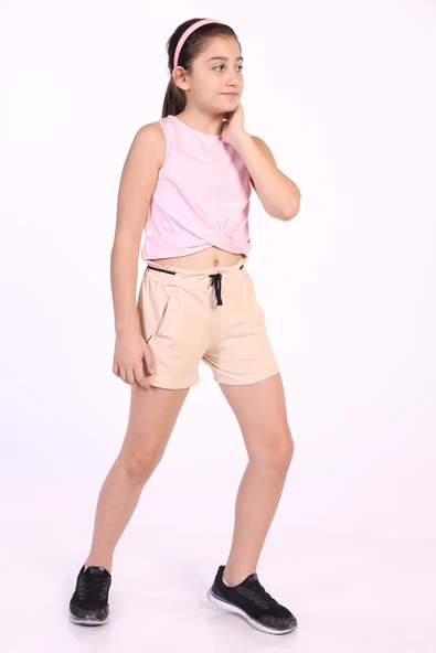 Toontoy Kız Çocuk Back To You Nakışlı Şort - 2