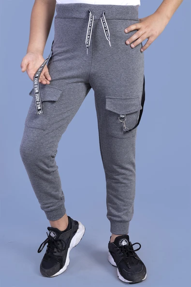 Toontoy Erkek Çocuk Kargo Cepli Jogger Eşofman Alt - Resim 3