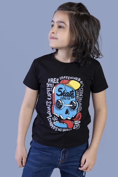 Toontoy Erkek Çocuk Skate  Baskılı Tişört - 3
