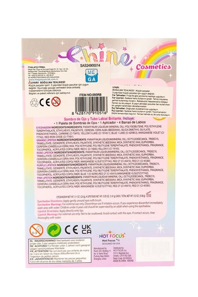 Makyajın Sihirli Dünyasına Hoş Geldin! Rainbow Parıltılı Far ve Ruj Seti - 6