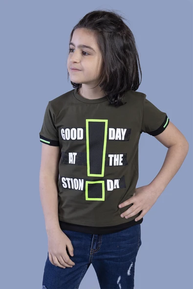 Toontoy Erkek Çocuk Neon Uyumlu Baskılı Garni Detaylı Tişört - 4