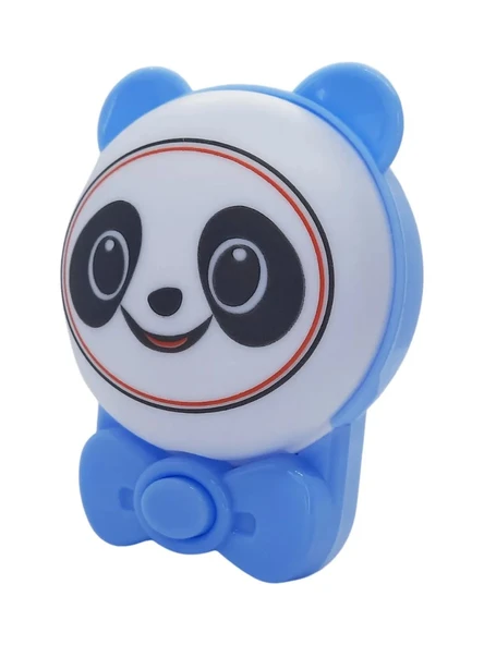 Sevimli Panda Bebek Çocuk Odası Gece Lambası, Prize Tak Çalıştır Anahtarlı, 2 Watt Beyaz Işık Ledli - 5