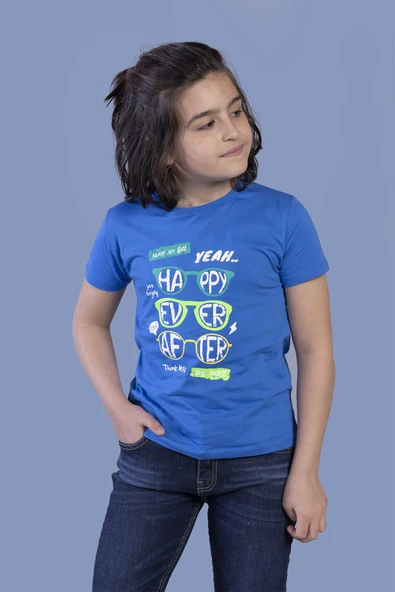 Toontoy Erkek Çocuk Gözlük Baskılı Tişört - 4