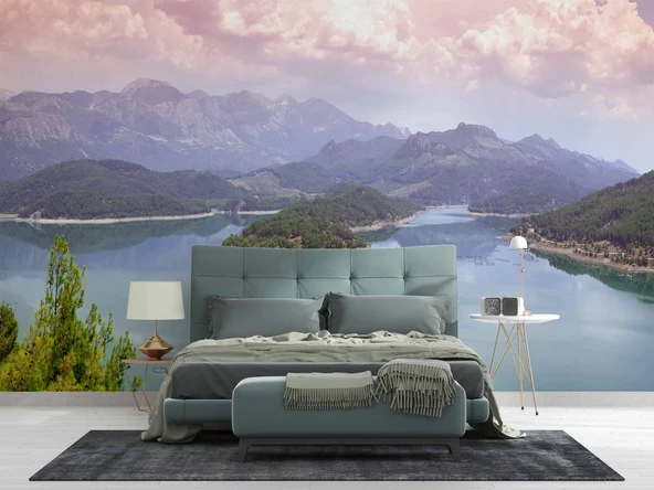 Burdur Karacaören Gölü Manzaralı Duvar Kağıdı - Resim 2