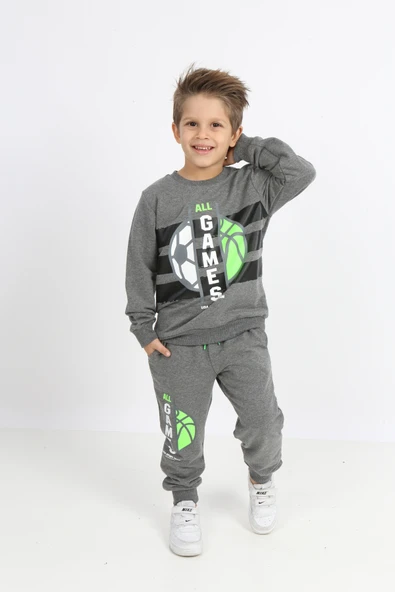 Toontoy Erkek Çocuk All Games Baskılı Eşofman Takım - 6
