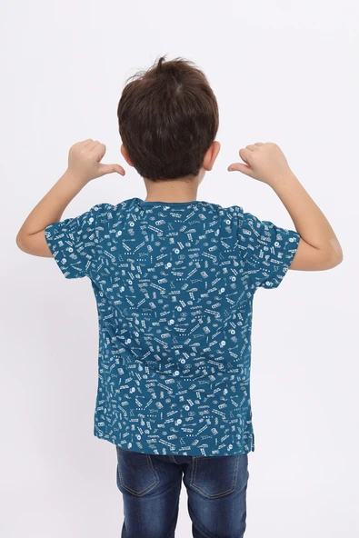 Toontoy Erkek Çocuk Komple Baskılı Tişört - Resim 5