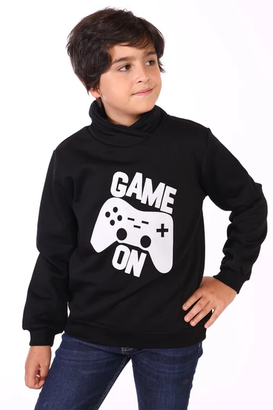 Toontoy Erkek Çocuk Pamuklu Kabartma Baskılı Sweatshirt