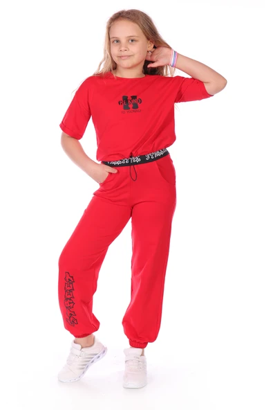 Toontoy Kız Çocuk Be Kind Baskılı Eşofman Takım - 3