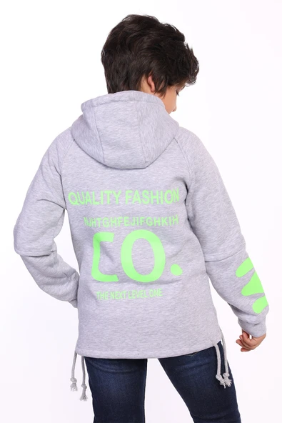 Toontoy Erkek Çocuk Kapüşonlu Baskılı Hırka - 6