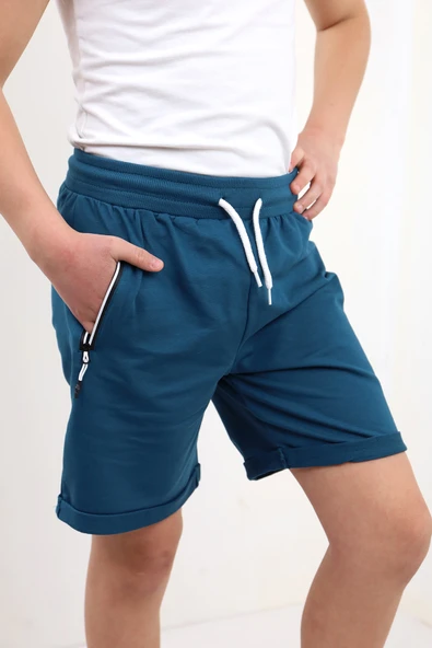 Toontoy Erkek Çocuk Arka Cep Detaylı Sport Like Tnty Nakışlı Şort - 3