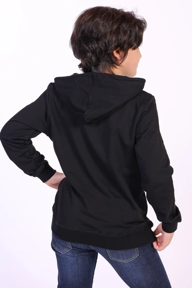 Toontoy Erkek Çocuk Armalı Kapşonlu Sweatshirt - 3