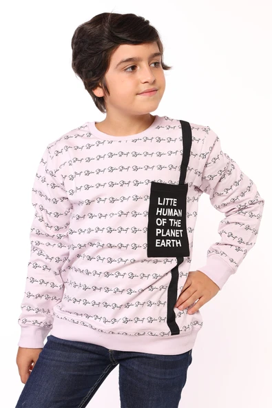 Toontoy Erkek Çocuk Cep Detaylı Baskılı Sweatshirt - 6