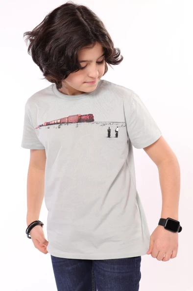 Toontoy Erkek Çocuk  Tren Baskılı Tişört - Resim 7