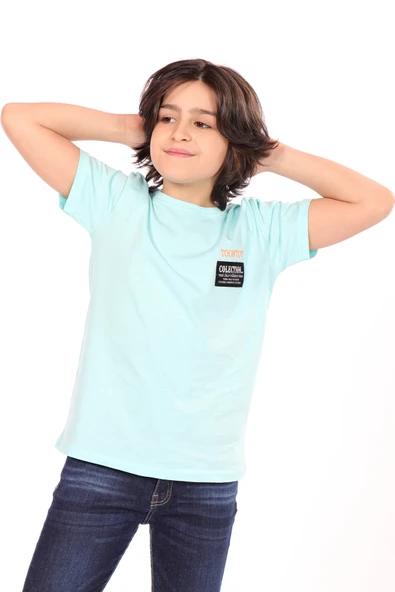 Toontoy Erkek Çocuk Göğsü Arma Detaylı Tişört - Resim 3