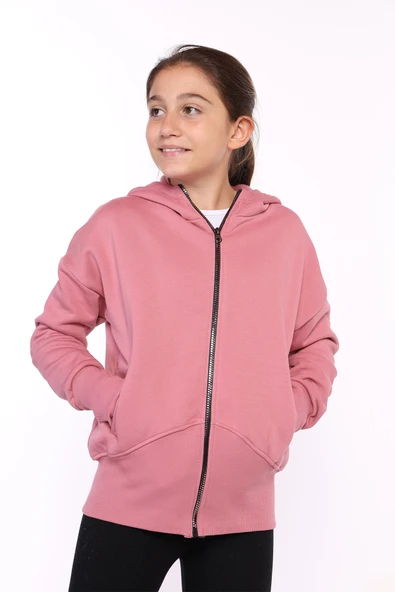 Toontoy Kız Çocuk Arkası Nakışlı İki Yanı Cepli Hırka - 8