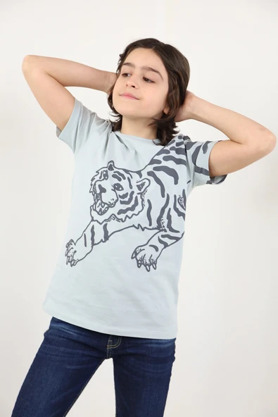 Toontoy Erkek Çocuk Kaplan Baskılı Tişört - 8