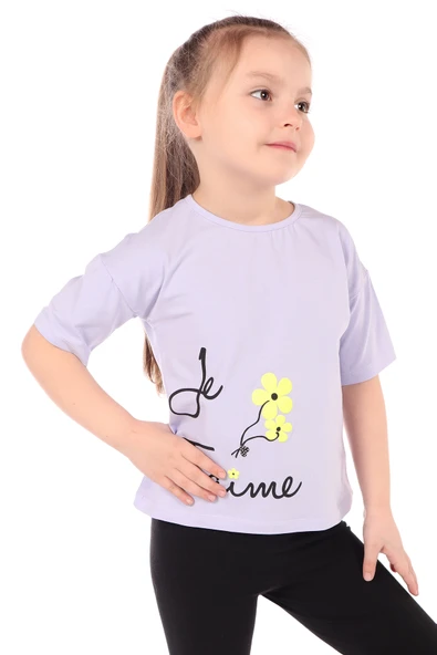 Toontoy Kız Bebek Le Taime Baskılı Tişört - 6