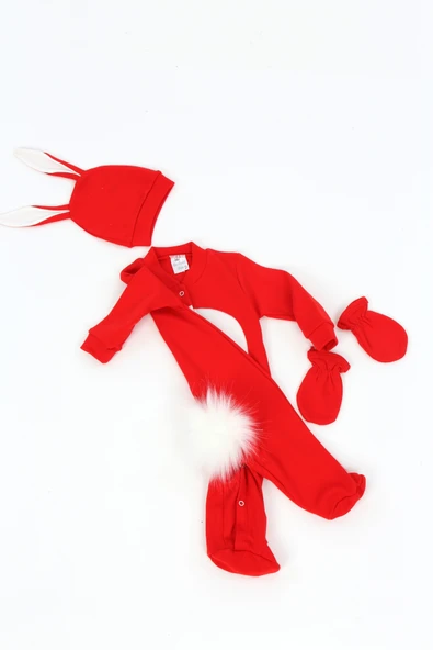 Toontoy Kız Bebek Tavşan Konseptli Tulum - 4