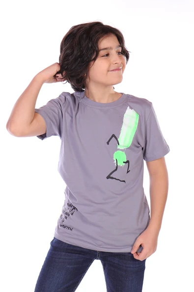 Toontoy Erkek Çocuk Yazı Baskılı Tişört - 12