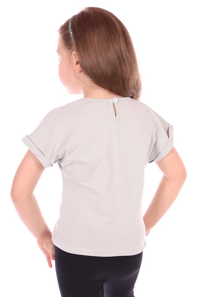 Toontoy Kız Bebek Tavşan Baskılı Nakışlı Tişört - 4