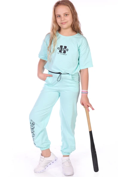 Toontoy Kız Çocuk Be Kind Baskılı Eşofman Takım - 5