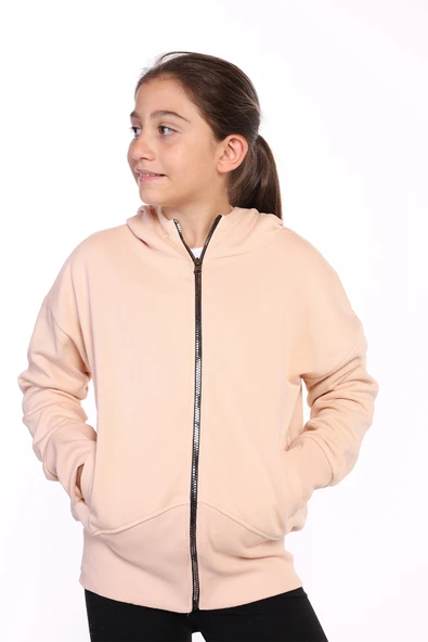 Toontoy Kız Çocuk Arkası Nakışlı İki Yanı Cepli Hırka - 9