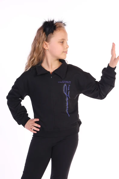 Toontoy Kız Çocuk Free Jeans Baskılı Sweatshirt - 4