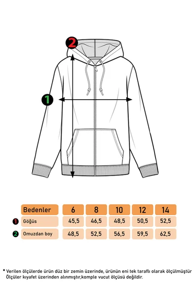 Toontoy Kız Çocuk Arkası Nakışlı İki Yanı Cepli Hırka - 10