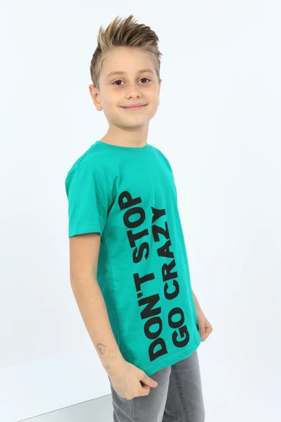 Toontoy Erkek Çocuk Dont Stop Go Crazy Baskılı Tişört - 8
