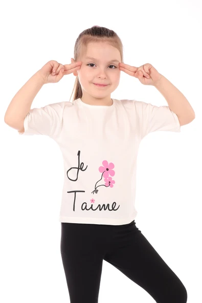 Toontoy Kız Bebek Le Taime Baskılı Tişört - 8