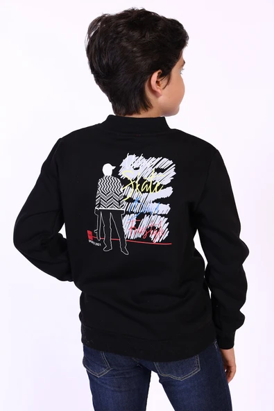 Toontoy Erkek Çocuk Kanguru Cepli Baskılı Sweatshirt - 6