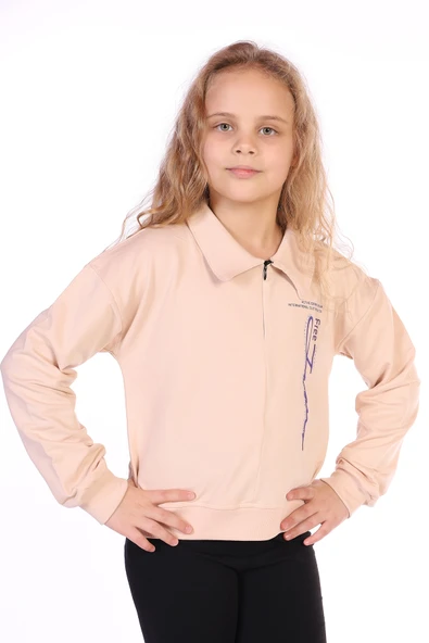 Toontoy Kız Çocuk Free Jeans Baskılı Sweatshirt - 5