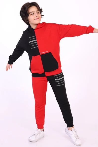 Toontoy Erkek Çocuk Kanguru Cepli Eşofman Takım - 10