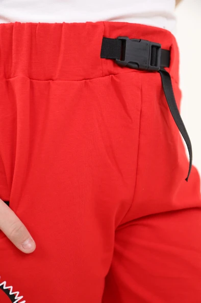 Toontoy Erkek Çocuk Toka Kemerli Try Again Baskılı Şort - 3