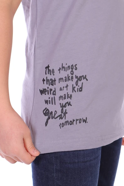 Toontoy Erkek Çocuk Yazı Baskılı Tişört - 4