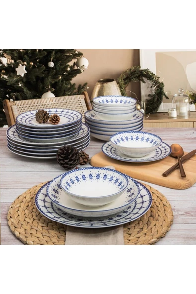 Güral Porselen Atina 24 Parça 6 Kişilik Yemek Takımı GBSATN24Y4R1614