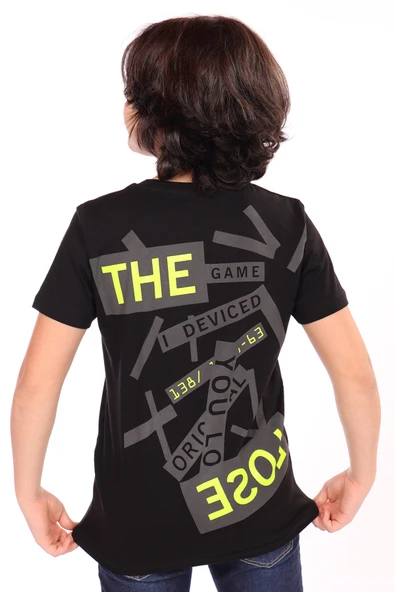 Toontoy Erkek Çocuk Göğsü Arma Detaylı Tişört - Resim 5