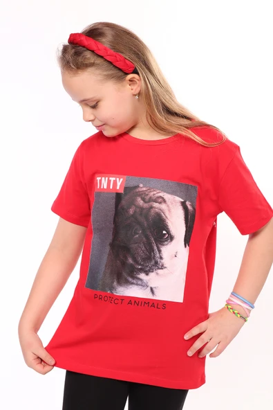 Toontoy Unisex Çocuk Önü Baskılı Tişört
