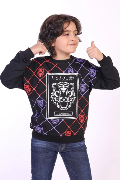Toontoy Erkek Çocuk Tnty Aslan Baskılı Sweatshirt - 7