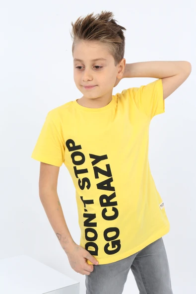 Toontoy Erkek Çocuk Dont Stop Go Crazy Baskılı Tişört - 4