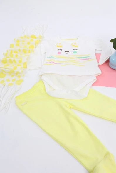 Toontoy Kız Bebek Üçlü Takım - 4