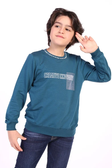 Toontoy Erkek Çocuk Creatıve Innovatıve Baskılı Sweatshirt - Resim 7