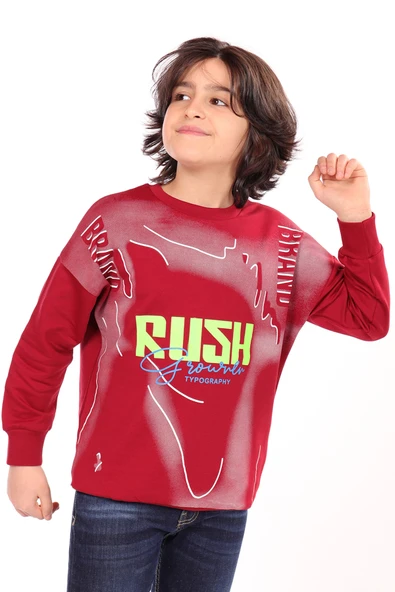 Toontoy Erkek Çocuk Baskılı Sweatshirt - Resim 5