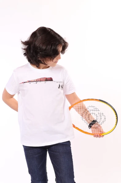 Toontoy Erkek Çocuk  Tren Baskılı Tişört - Resim 8