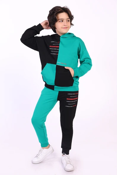 Toontoy Erkek Çocuk Kanguru Cepli Eşofman Takım - 11