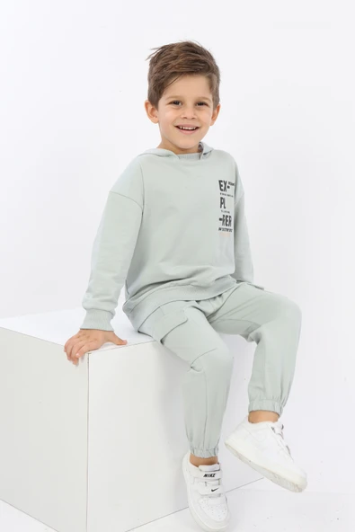 Toontoy Erkek Çocuk ExPloRer Baskılı Eşofman Takım - 9